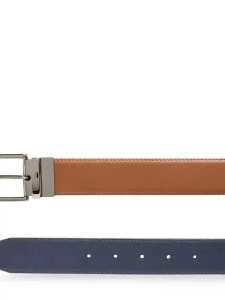 Cu centură reversibil curea Lancel din piele maro