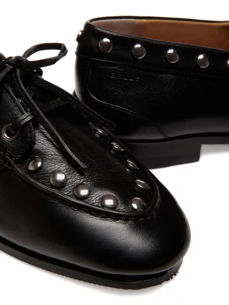 Pantofi Bally din piele cu tepi negru