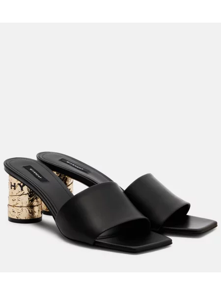 Papuci tip mules Givenchy din piele negru