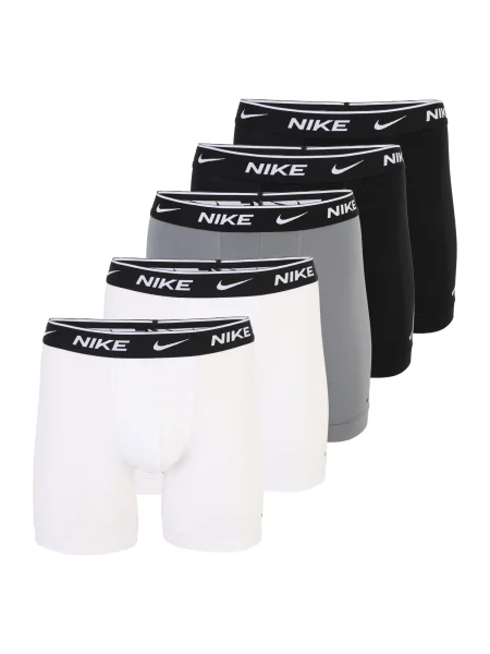 NIKE Underwear Boksarice Everyday siva / črna bela