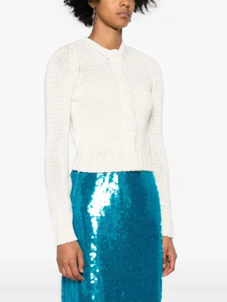 Cardigan N°21 tricotate alb