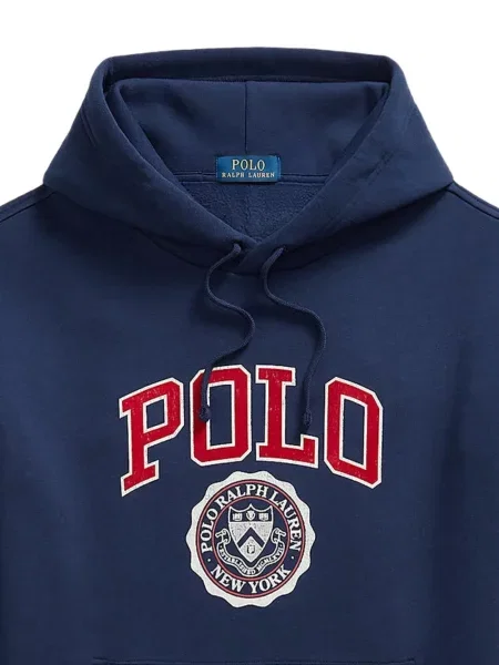 Pledas flanelinis kepurė su snapeliu Polo Ralph Lauren su petnešėlėmis aplink kaklą violetinė