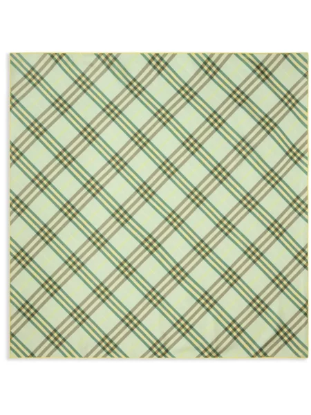 Svileni šal Burberry karirani zelena