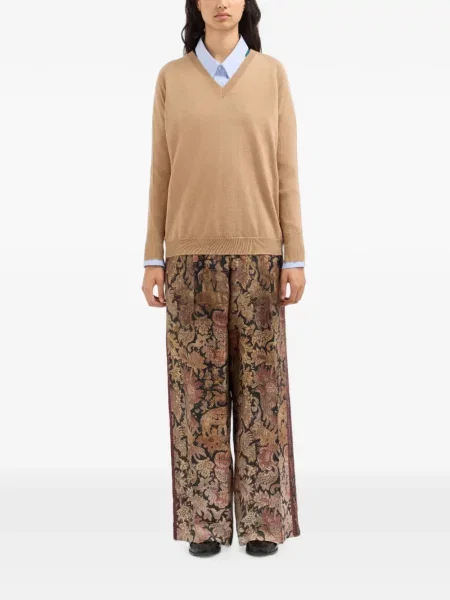 Top Pierre-louis Mascia cu model floral tricotate cu imagine