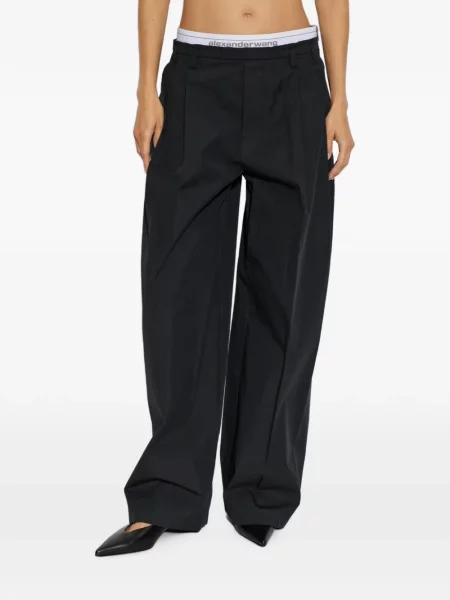 Pantaloni Alexander Wang cu autograf negru
