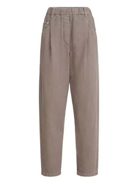 Pantaloni Brunello Cucinelli cu 5 buzunare maro