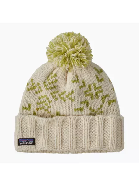 Czapka zimowa Patagonia Snowbelle evergreen flakes/birch white biała