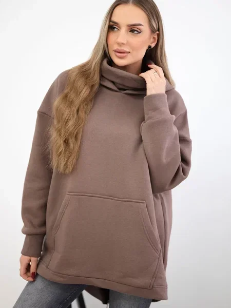 Bluza Kesi ocieplana brązowa