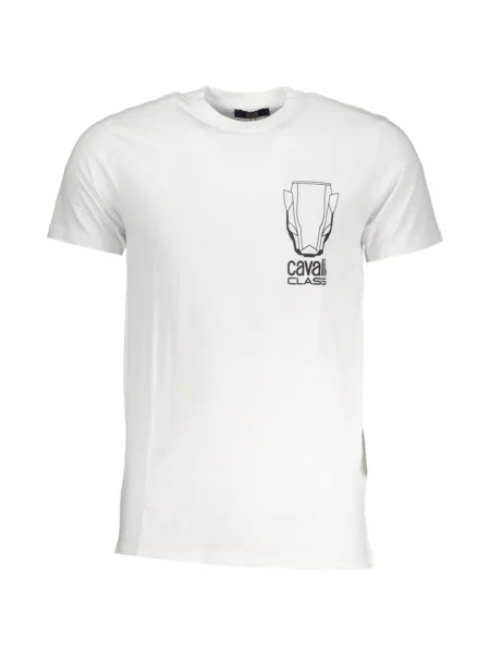 Tricou Cavalli Class cu imagine cu decolteu rotund alb