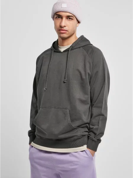 Суичър с качулка Urban Classics сиво