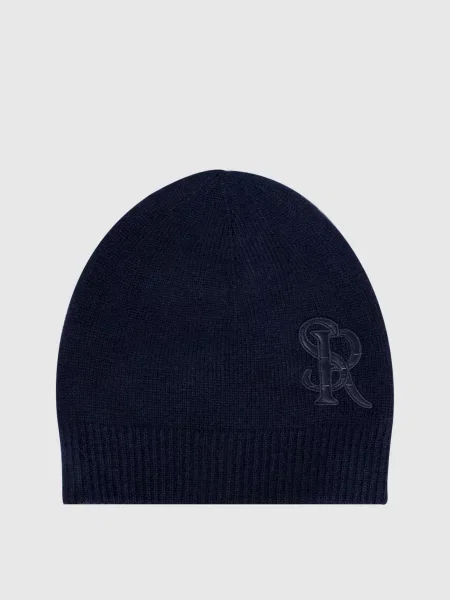 Кожаная шапка Stefano Ricci синяя
