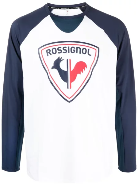 Lung tricou Rossignol cu imagine alb