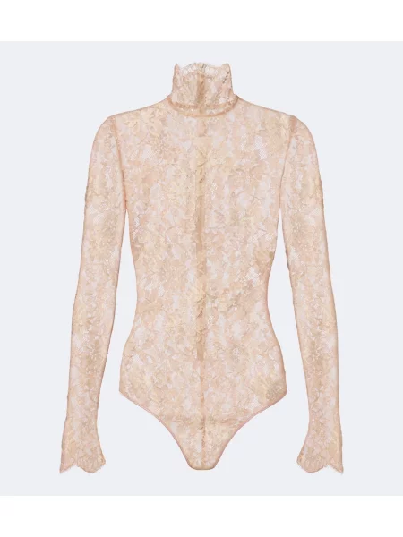 Body Valentino din dantelă bej