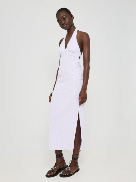 Bershka Rochie de vară mov pastel alb