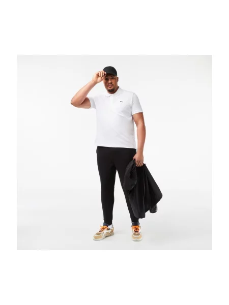 Gulerat scurt tricou Lacoste alb