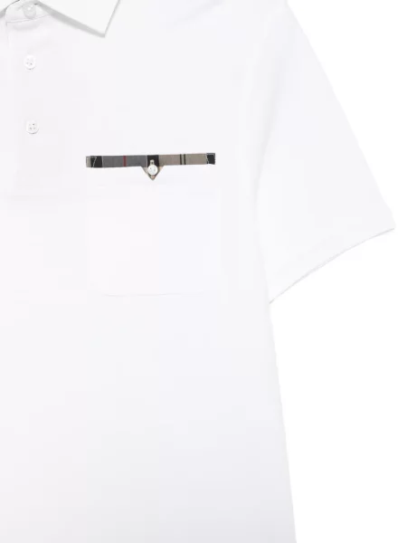 Tricou polo Barbour alb