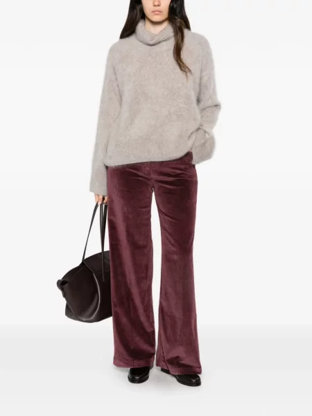 Pantaloni Peserico de catifea cord violet