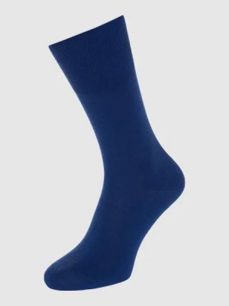 Skarpety z mieszanki żywej wełny model ‘Airport Sock’ Falke niebieskie