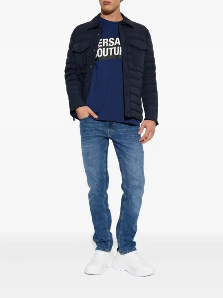 Тениска Versace Jeans Couture с принт синьо