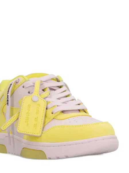 Sneakerși Off-white cu aplicații business alb