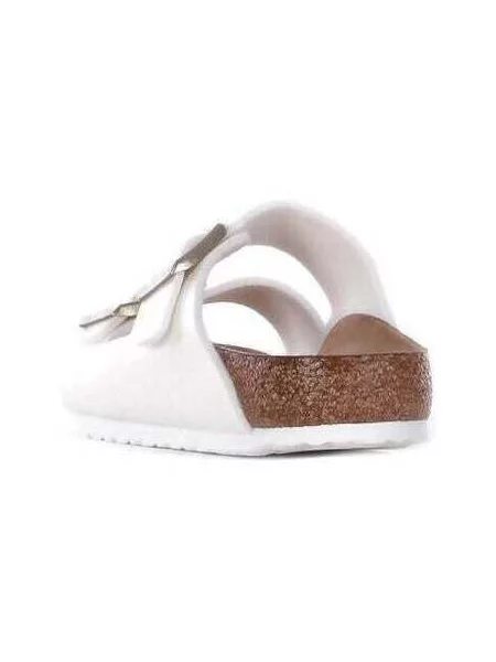 Pantofle Birkenstock s perlami bílé