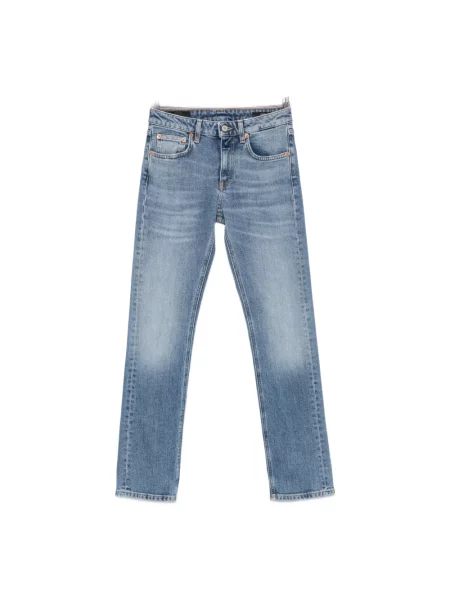 Jeansy straight leg Dondup niebieskie