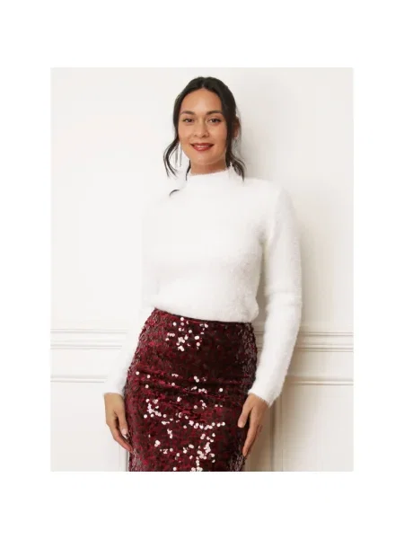 Pulover La Modeuse alb
