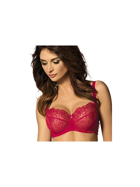 Biustonosz Gorteks koronkowy czerwony