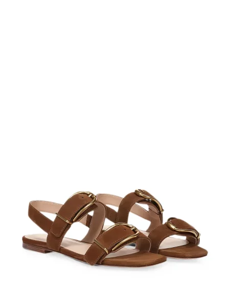 Sandale Veronica Beard cu cataramă slingback maro