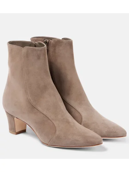 Gležnjarji Manolo Blahnik iz semiša bež