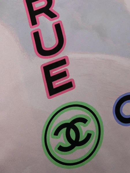 Hedvábný šál Chanel Pre-owned růžový