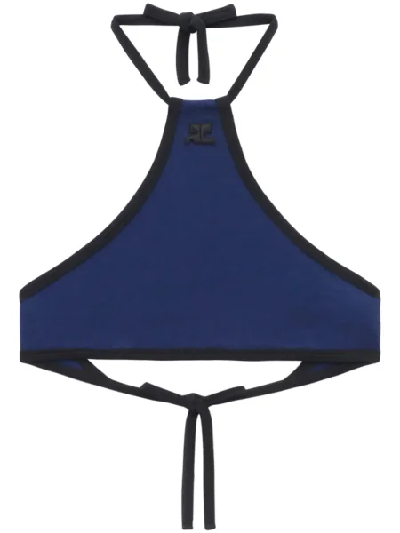 Топ Courreges изрязани оглавник синьо