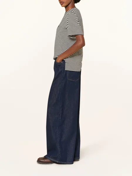 Weekend Max Mara Široké Džíny Zattera navy námořnictvo