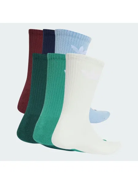 ADIDAS ORIGINALS Ponožky Trefoil svetlomodrá / tmavomodrá / zelená / smaragdová / bordová biela