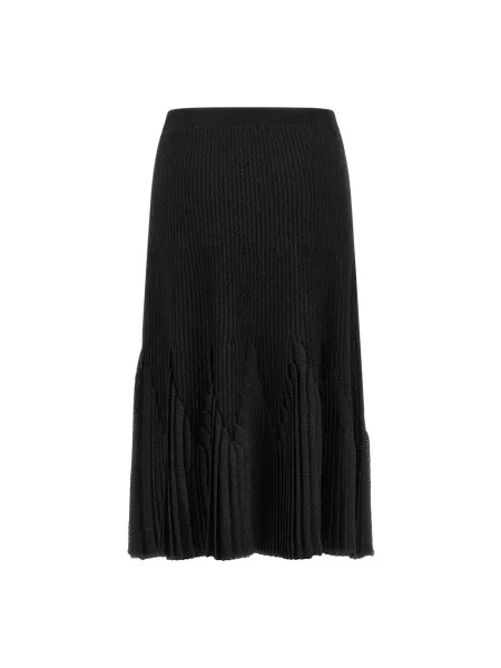 Dzianinowa spódnica midi Elisabetta Franchi czarna