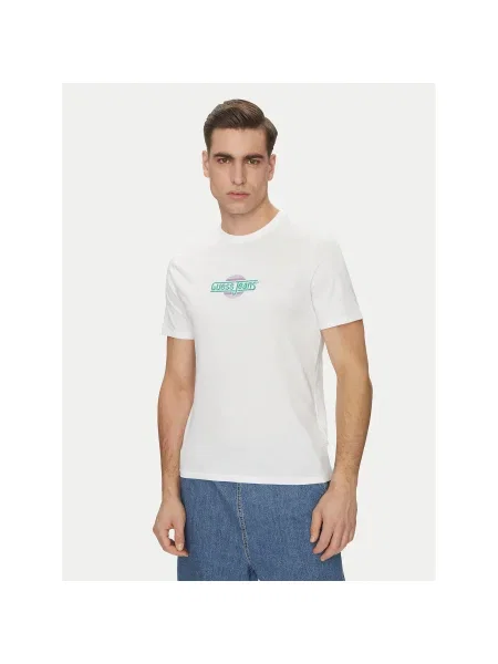 Guess Jeans Póló Slim Fit fehér