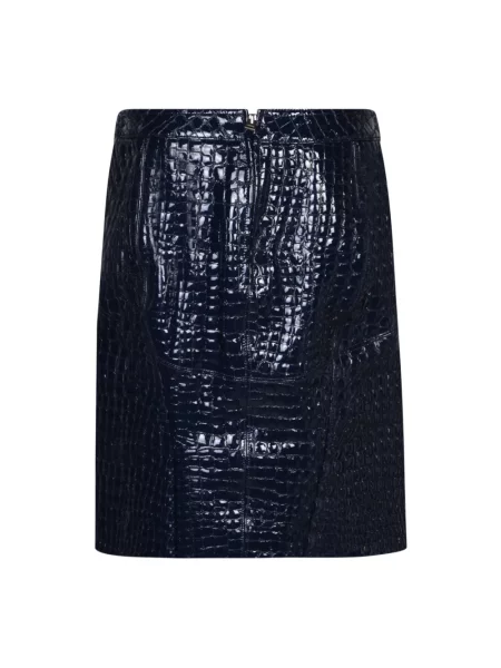 Osłona spódnica skórzana Tom Ford niebieska