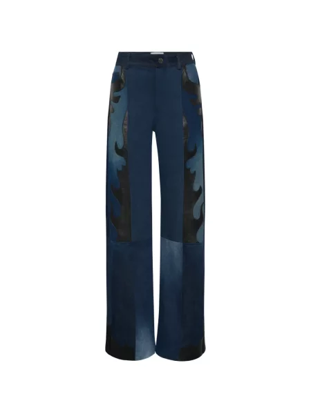 Blugi Marine Serre din piele albastru