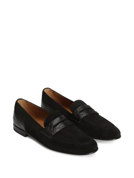 Pantofi loafer Dolce & Gabbana din piele de căprioară negru