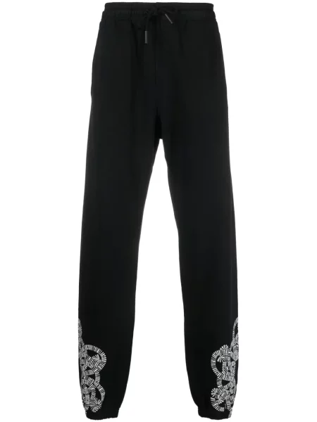 Pantaloni Marcelo Burlon County Of Milan cu imagine alergare negru