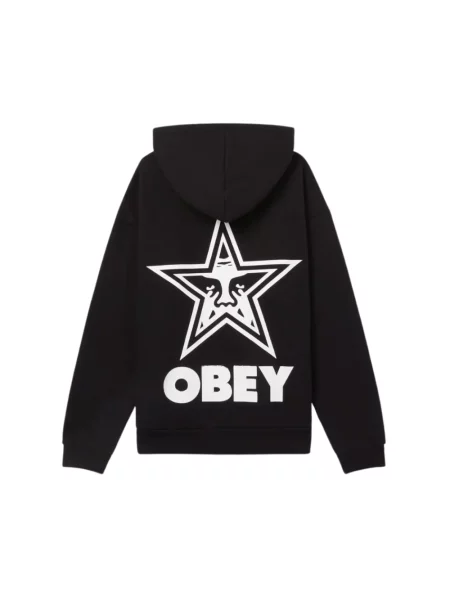 Bluza z kapturem Obey z kapturem czarna