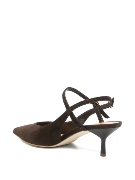 Pantofi cu toc The Seller din piele de căprioară maro