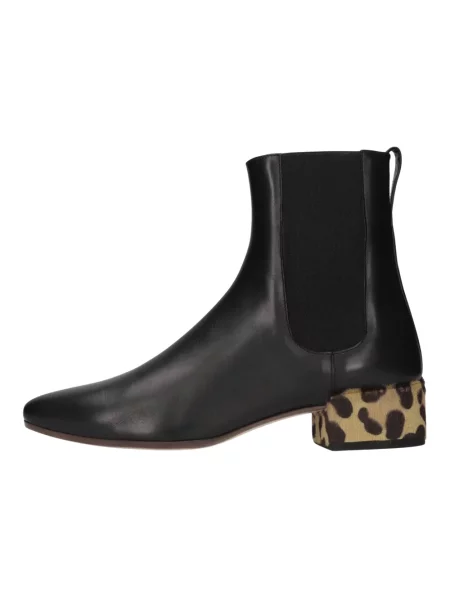 Buty do kostki Francesco Russo skórzane czarne