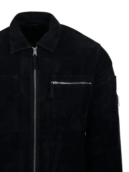 Риза C.p. Company от рипсено кадифе черно