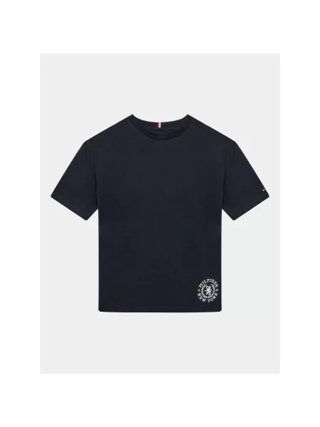 Tommy Hilfiger T-shirt Crest Logo D tamnoplava