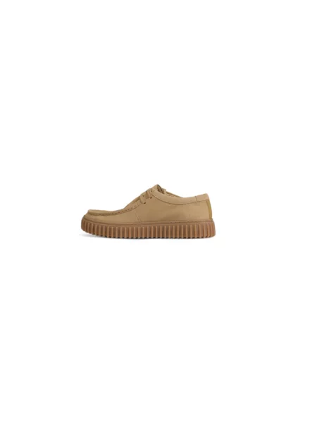 Mokasyny Clarks sznurowane casual brązowe