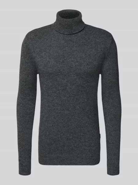 Sweter z dzianiny z golfem model ‘BRANKO’ Blend