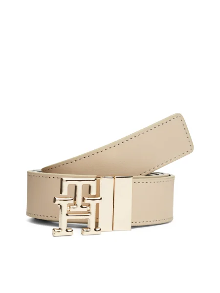 TOMMY HILFIGER Remen ecru/prljavo / morsko plava bijela