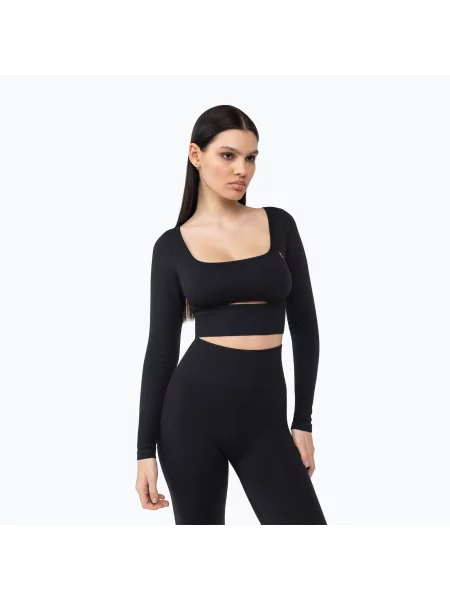 Tričko Longsleeve Carpatree Dopamine Buzz Seamless obsidian black černé