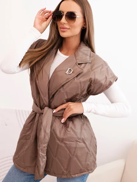 Gulerat vestă Kesi Włoski matlasată cu picior lat albastru